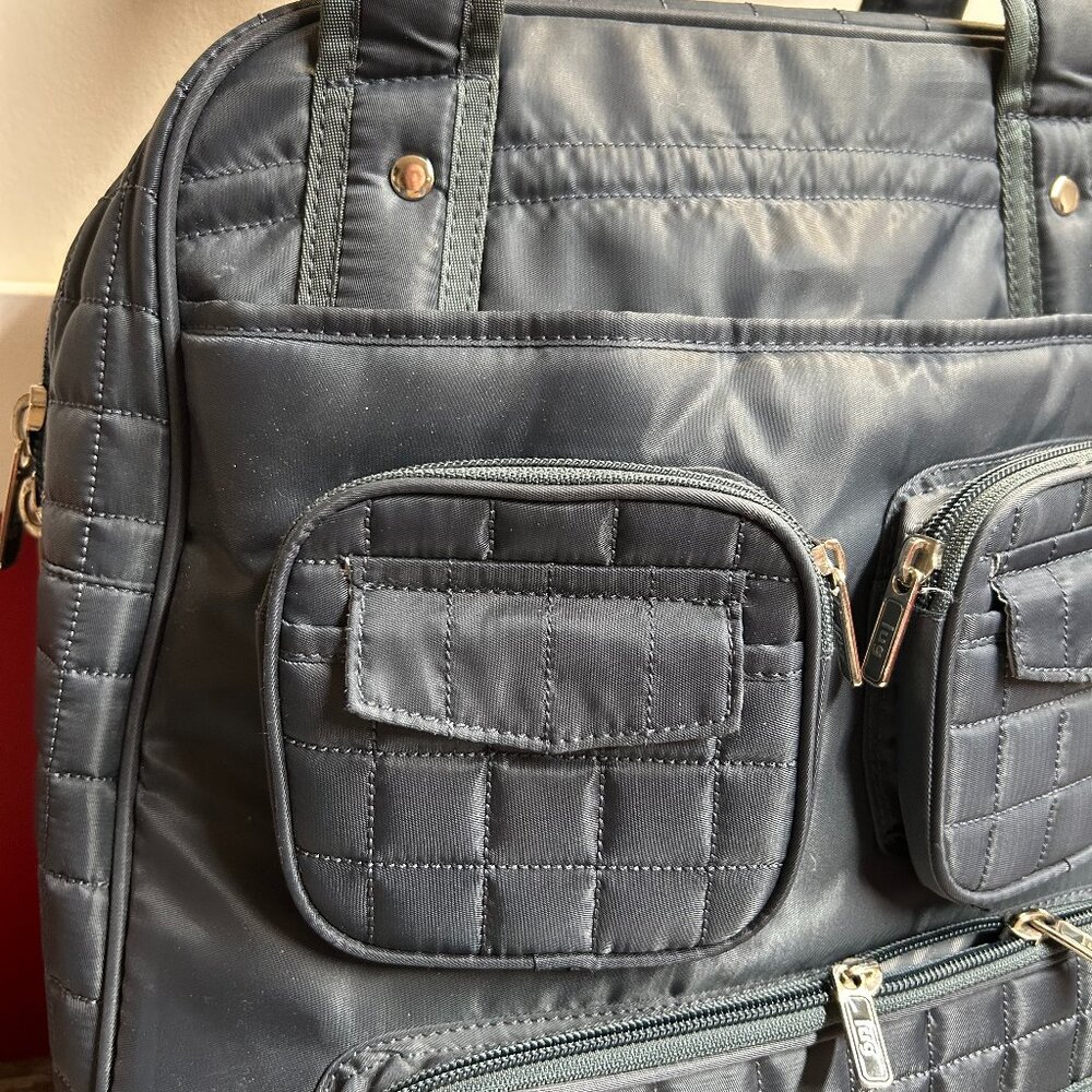 Lug Quilted Tote Bag in Dark Green - Picture 11 of 12